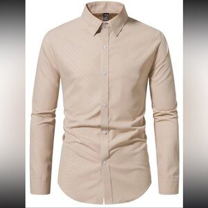 NWT Khaki Long Sleeve Dress Shirt
